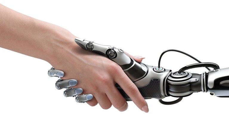 Stretta di mano umano-robot 
